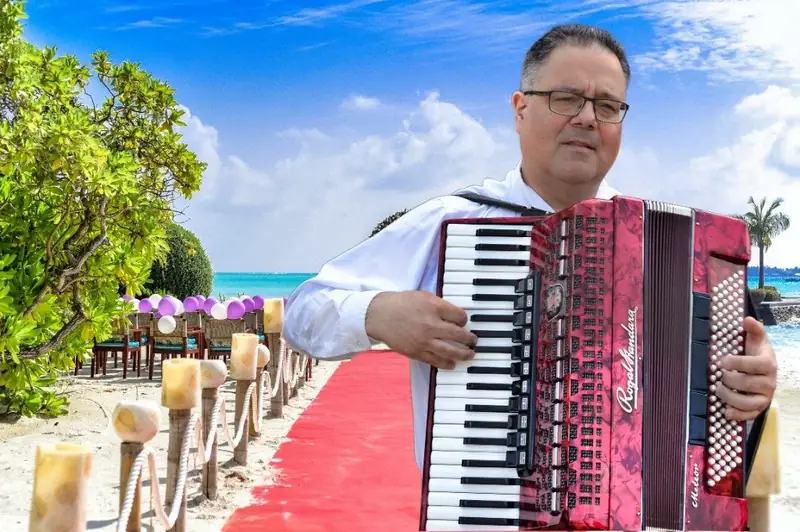 Biesiada przy stołach z akordeonem Dariusz Gajewski